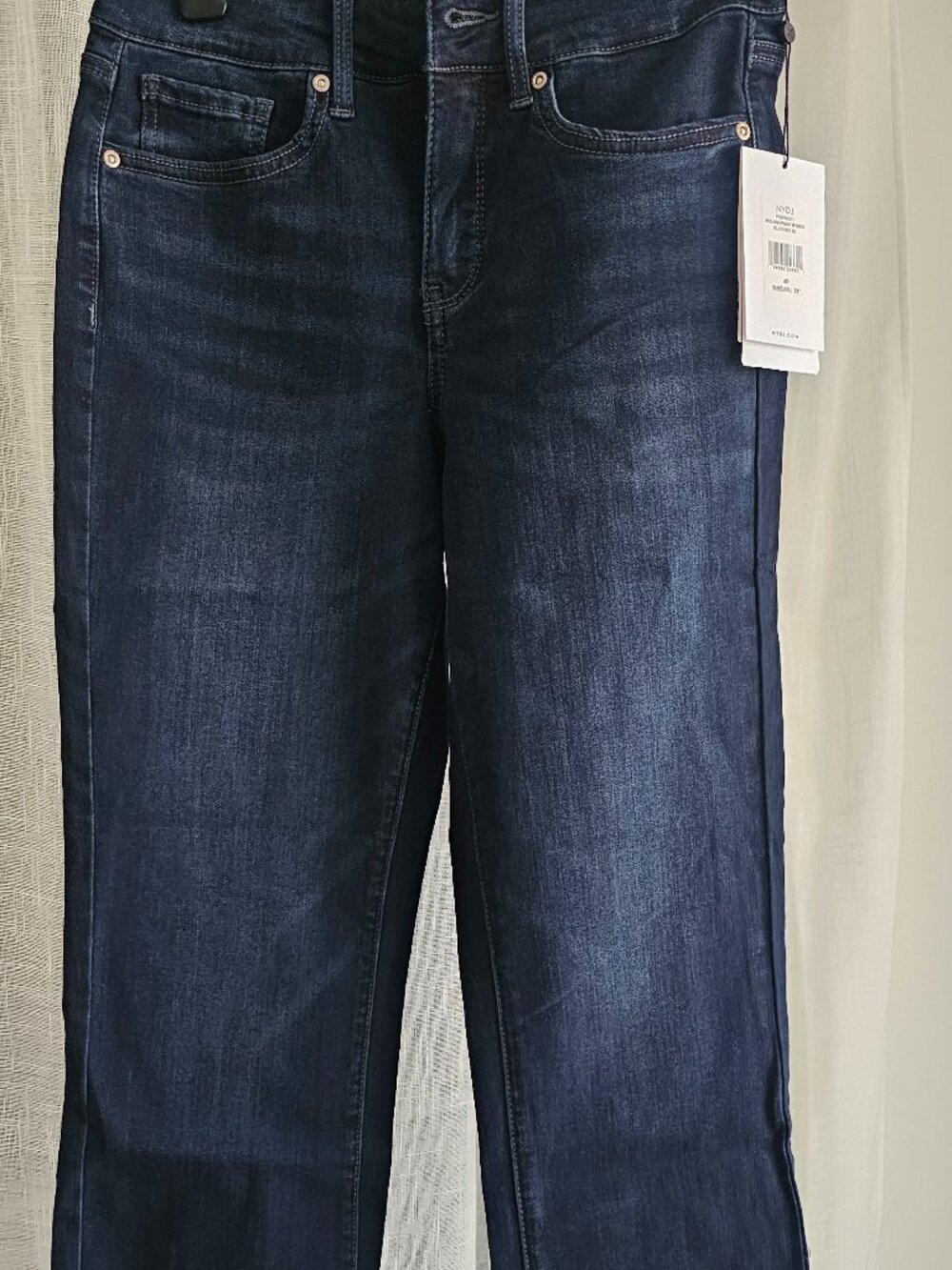 NYDJ HR Ellison Straight 28" Blacken Blue Size 4P NWT $ 139